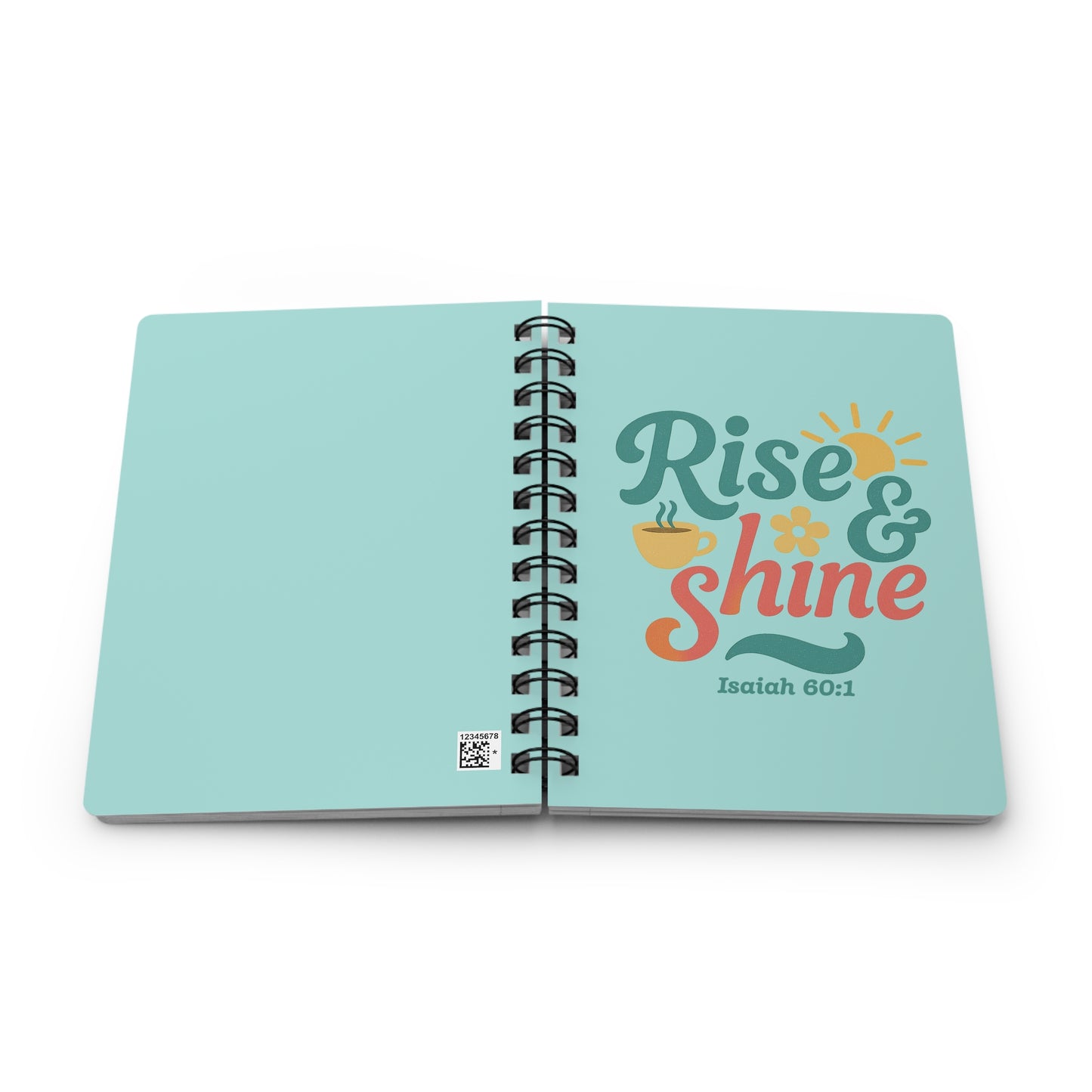 Rise & Shine Spiral Journal — Inspirational Notebook (Isaiah 60:1)