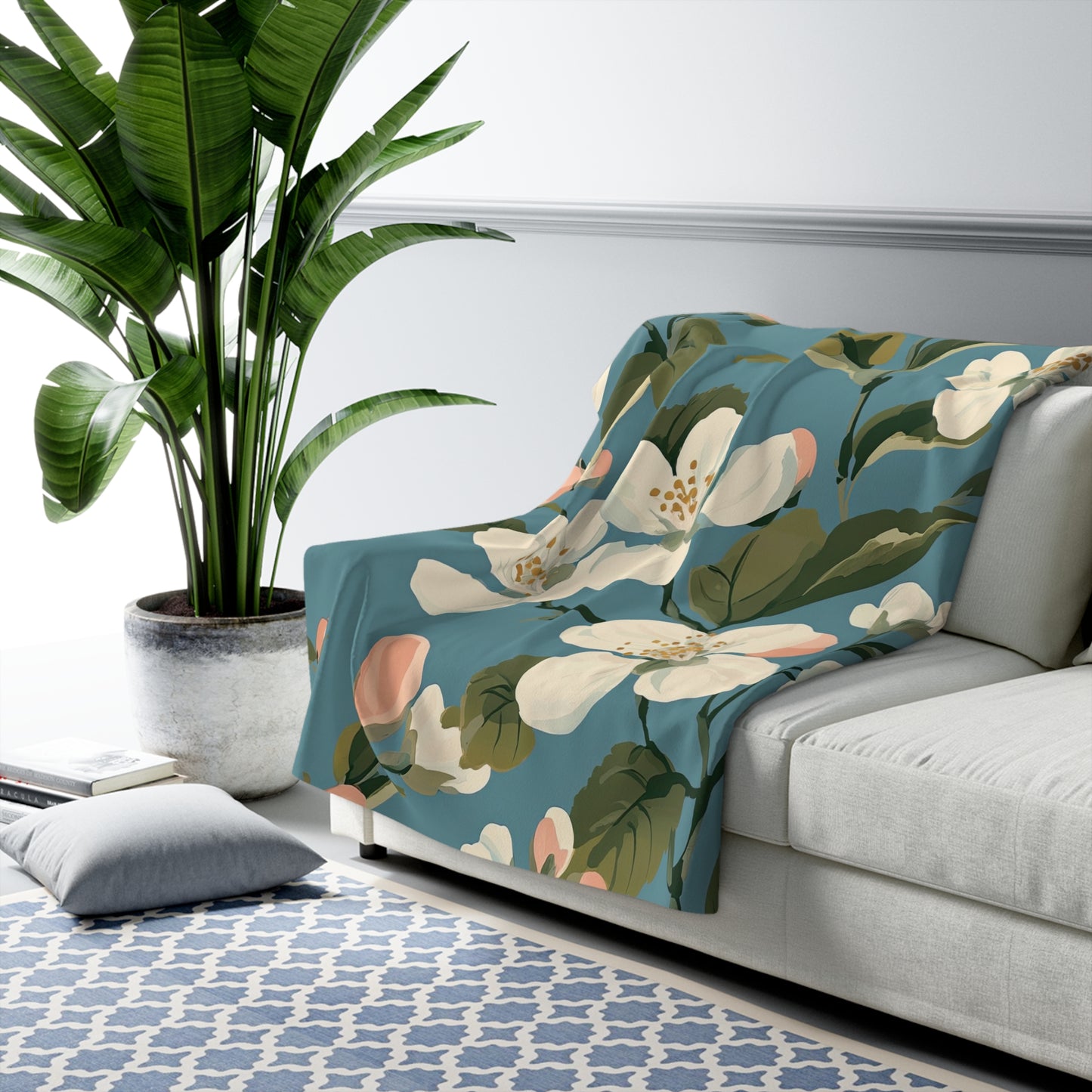 Lowcountry Bloom Fleece Blanket